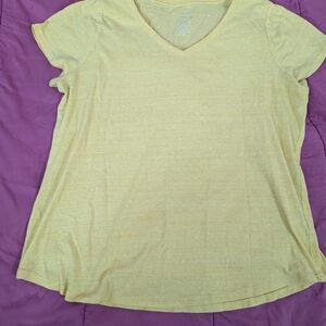 Sonoma Light Yellow Short Sleeve V-Neck Tee